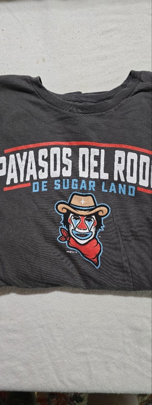 Sugar Land Space Cowboys "Payasos del Rodeo" T-Shirt – Size XXL – Gray